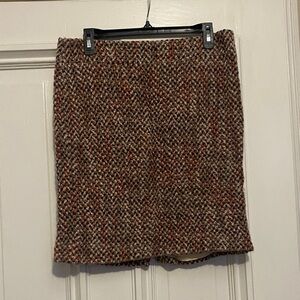 J. Crew Tweed Pencil Skirt in Brown and Tan